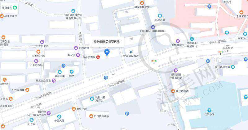 镇江芘丽芙美容医院地址及乘车路线